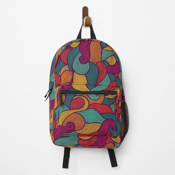 Item preview, Colorful Hand-drawn Wave Pattern designed and sold by Teravill.