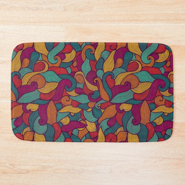 Item preview, Colorful Hand-drawn Wave Pattern designed and sold by Teravill.