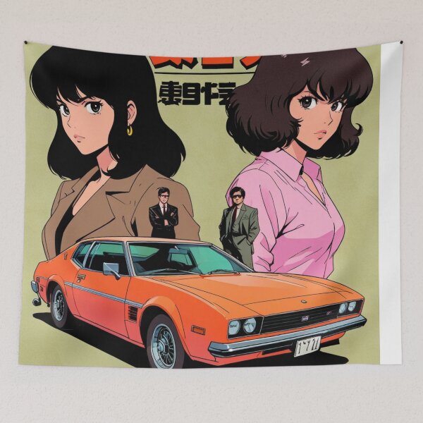 Item preview, Vintage Manga Thriller Poster designed and sold by Abeshinobi.