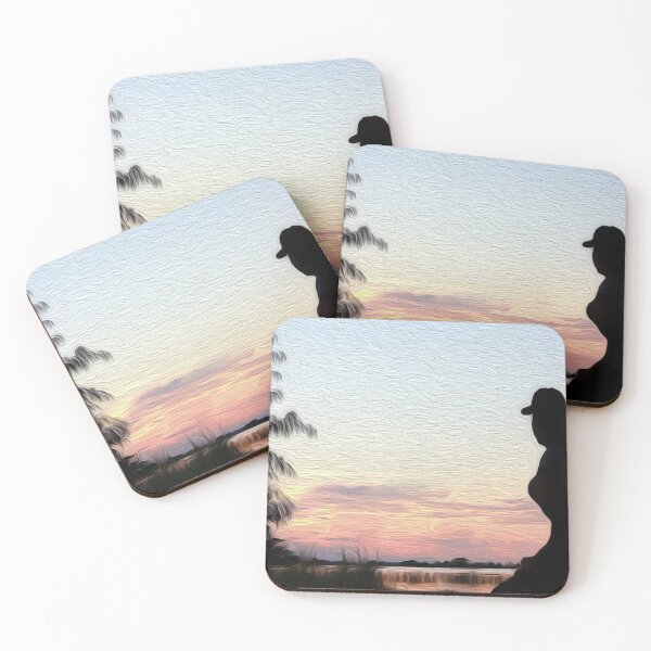 Item preview, Big breasted Thai girl silhouette Sunset on a lake designed and sold by Huskyyy Designs.