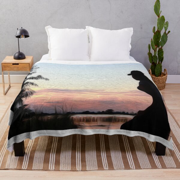 Item preview, Big breasted Thai girl silhouette Sunset on a lake designed and sold by Huskyyy Designs.