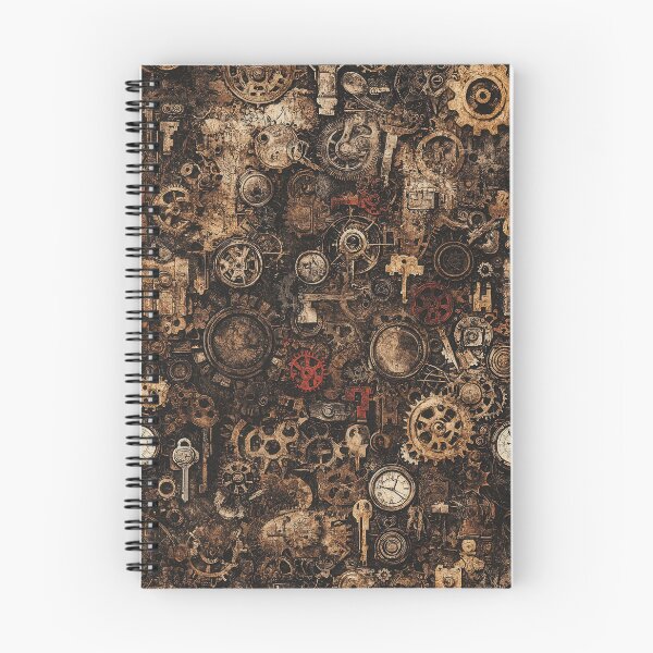 Item preview, Detailed steampunk clock with mechanical elements designed and sold by Piotrek0001.