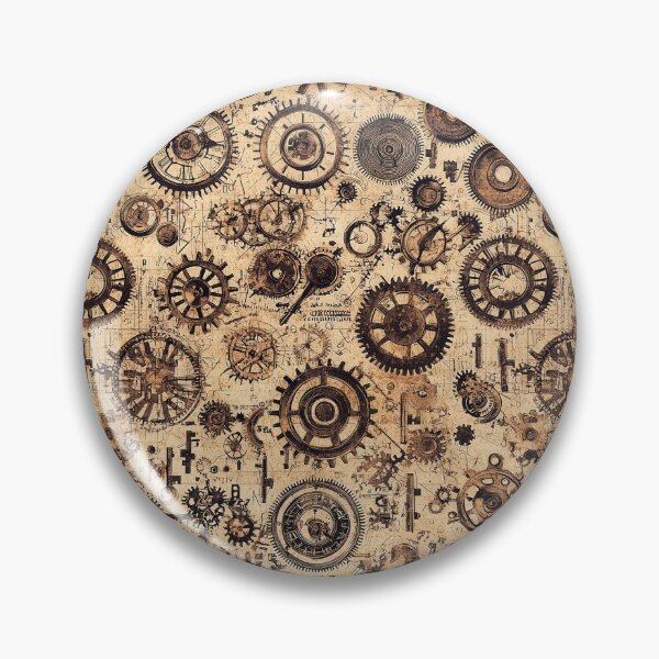 Item preview, Rusted clock gears in old engineering style designed and sold by Piotrek0001.