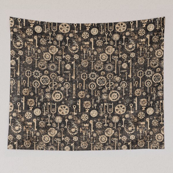Item preview, Sepia-toned mechanical gears and clock elements designed and sold by Piotrek0001.