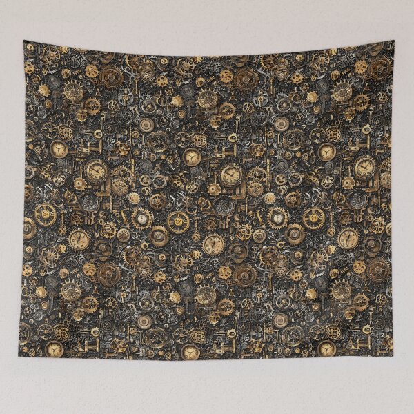 Item preview, Aged blueprint of a complex gear mechanism designed and sold by Piotrek0001.
