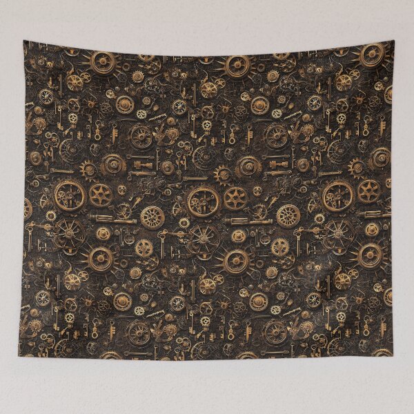 Item preview, Retro industrial artwork with timepiece details designed and sold by Piotrek0001.