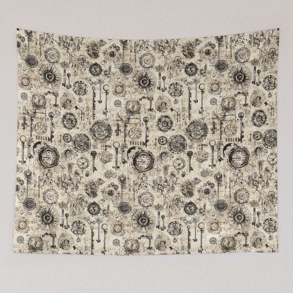 Item preview, Grunge aesthetic gears and vintage clock faces designed and sold by Piotrek0001.