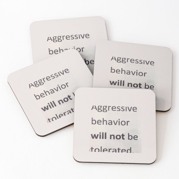 Item preview, aggressive behavior will not be tolerated designed and sold by ExMeansWithOut.