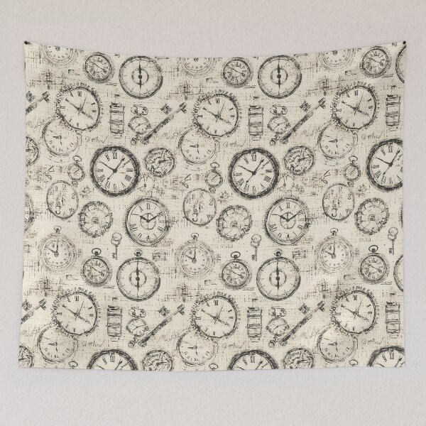 Item preview, Vintage clock gears on aged paper background designed and sold by Piotrek0001.