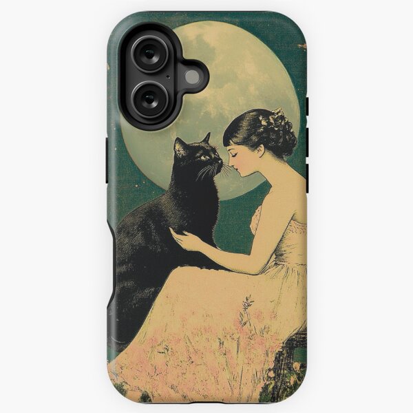 Artikel-Vorschau von Tarotkarte „Der Mond – Schwarze Katze“, designt und verkauft von Artlizzard.