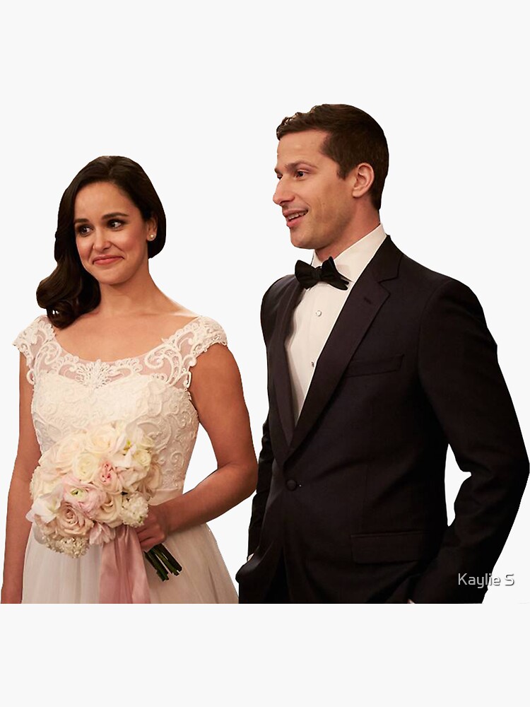 &quot;Jake and Amy Wedding&quot; Sticker by kgszarek Redbubble