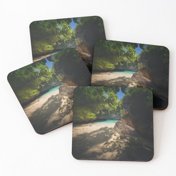 Item preview, Hidden Tropical Lagoon – Secluded Paradise with Crystal Waters designed and sold by ArtArchive-KK.