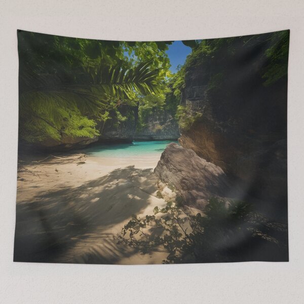Item preview, Hidden Tropical Lagoon – Secluded Paradise with Crystal Waters designed and sold by ArtArchive-KK.