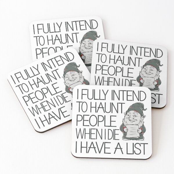 Item preview, I Fully Intend To Haunt People When I Die I Have a List - This funny gift is perfect for fans of dark humor, sarcasm, and those who plan to cause mischief even after death! designed and sold by ZyziowskyArt.