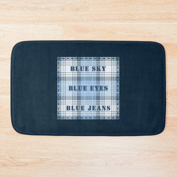 Item preview, Blue sky, blue eyes, blue jeans, blue checkered fabric designed and sold by silent-violin.