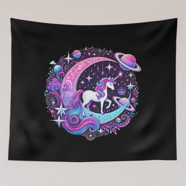 Item preview, Galactic Unicorn on the Moon designed and sold by HarriPaloma.