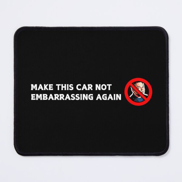 Item preview, Make this car not embarrassing again - Bumper Sticker Decal Accessories - Elon Musk Is Crazy!! social Sticker designed and sold by CapriCreatives.