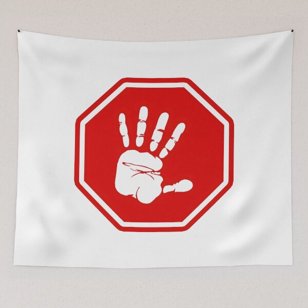 Item preview, Creepy Stop Hand Signage designed and sold by RvinJo8.