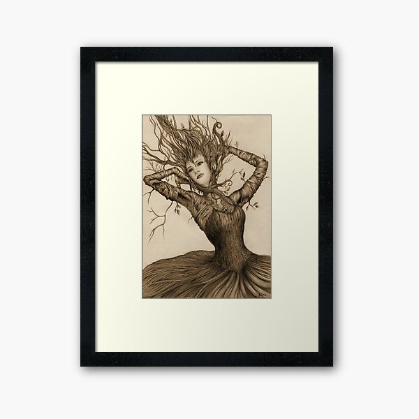 Dancing Tree Girl Framed Art Print