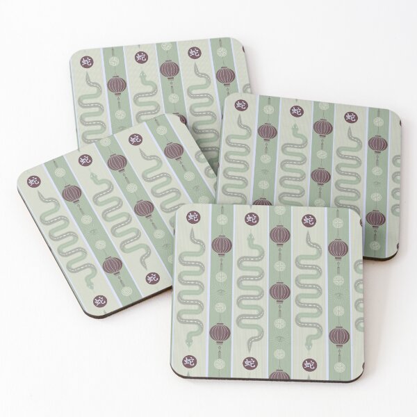Item preview, SNAKE SERENADE - LEMON GRASS designed and sold by Carina Parry Studios.
