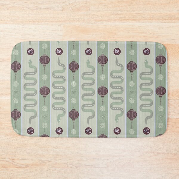 Item preview, SNAKE SERENADE - LEMON GRASS designed and sold by Carina Parry Studios.