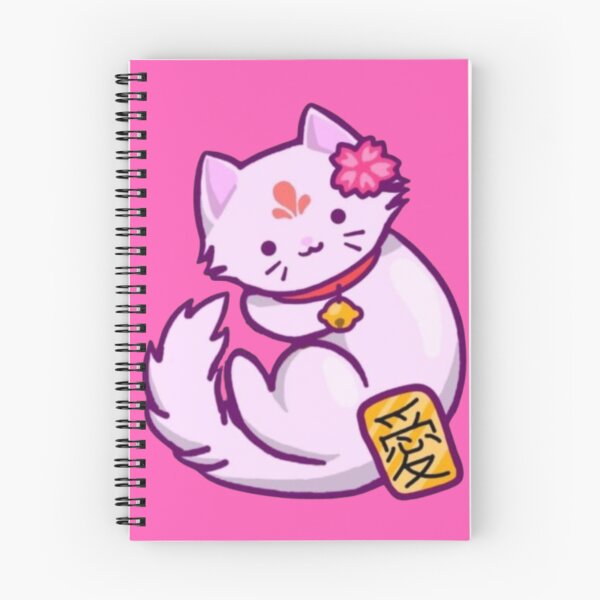 Item preview, Kawaii Pink Lucky Cat Laying Down designed and sold by Aerospade.