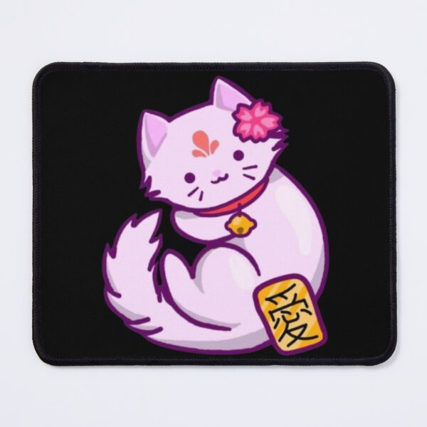 Item preview, Kawaii Pink Lucky Cat Laying Down designed and sold by Aerospade.