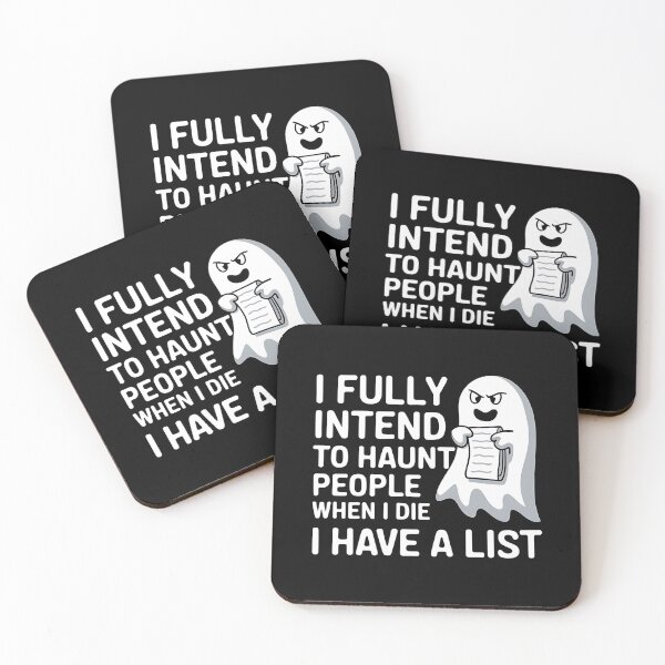 Item preview, I Fully Intend To Haunt People When I Die I Have a List - This funny gift is perfect for fans of dark humor, sarcasm, and those who plan to cause mischief even after death! designed and sold by ZyziowskyArt.