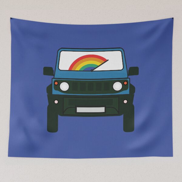 Item preview, Blue Jimny with Rainbow Windshield designed and sold by stoicjimny.
