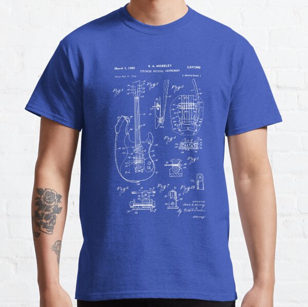 Item preview, US Patent Drawing Bass Guitar 1966 designed and sold by MadebyDesign.