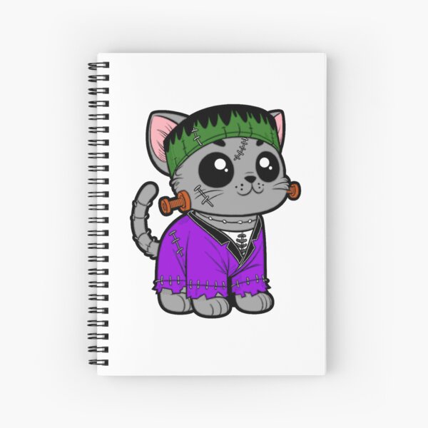 Aperçu de l'œuvre Chat de dessin animé Frankenstein d'Halloween créée et vendue par HeyT-shirts.