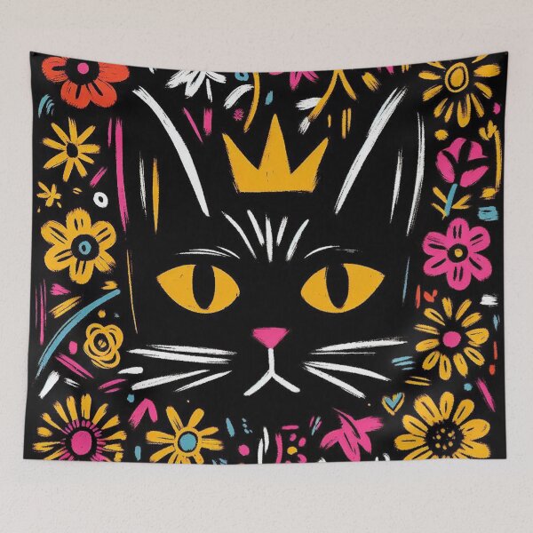 Item preview, Crowned Cat in Bloom designed and sold by zzz888.