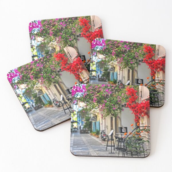 Item preview, Narrow streets of Nafplion town with Bougainvillea flowers,Greece designed and sold by goceris.