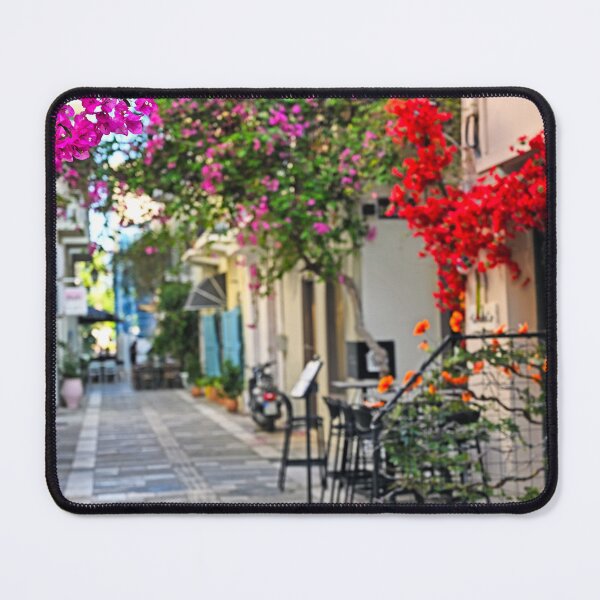 Item preview, Narrow streets of Nafplion town with Bougainvillea flowers,Greece designed and sold by goceris.