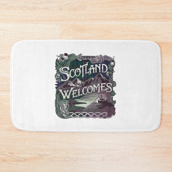 Item preview, Scotland Welcomes Flag Map Edinburgh, Glasgow,  designed and sold by AnimalsDH305.