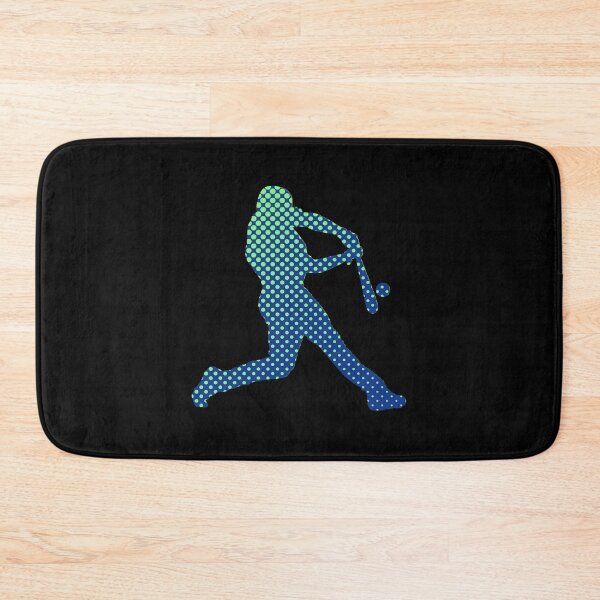 Item preview,  Blue 90s Pop Art Geometric Softball Player Silhouette Gift designed and sold by freeArt10.