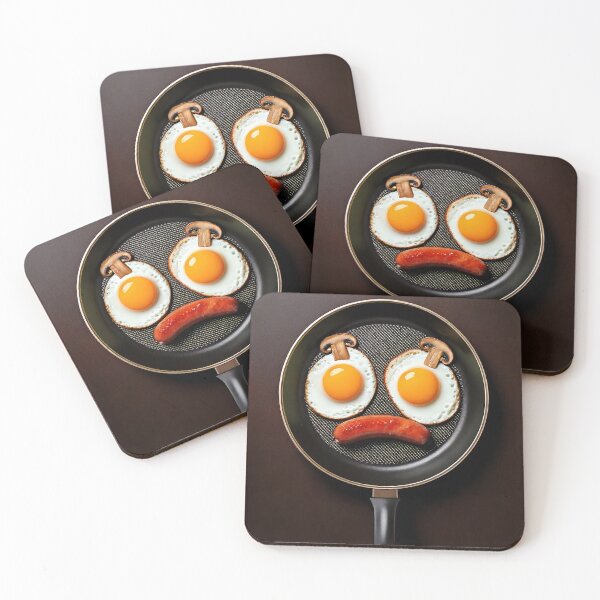 Item preview, Breakfast items in a pan in face shape designed and sold by alan tunnicliffe.