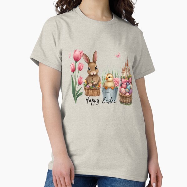 Item preview, Retro Easter Bunny & Floral Spring Coquette Design – Pastel Brushstroke Holiday Aesthetic designed and sold by Colorful-Garden.