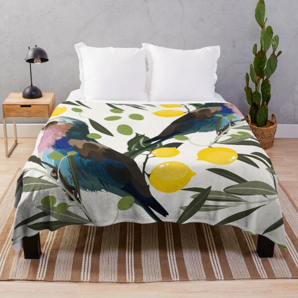 Item preview, Lemons, olive, birds illustration. designed and sold by MatyKotiv.