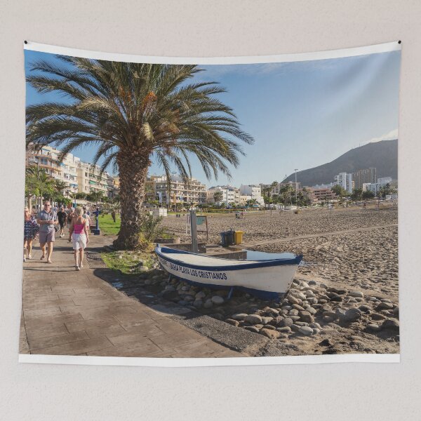 Item preview, Los Christianos beach and boat  designed and sold by hawkie.