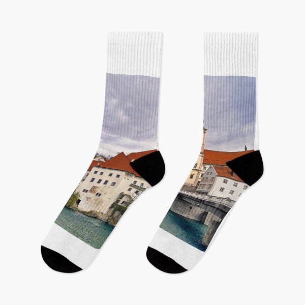 Item preview, Old buildings and church in Steyr Austria designed and sold by goceris.