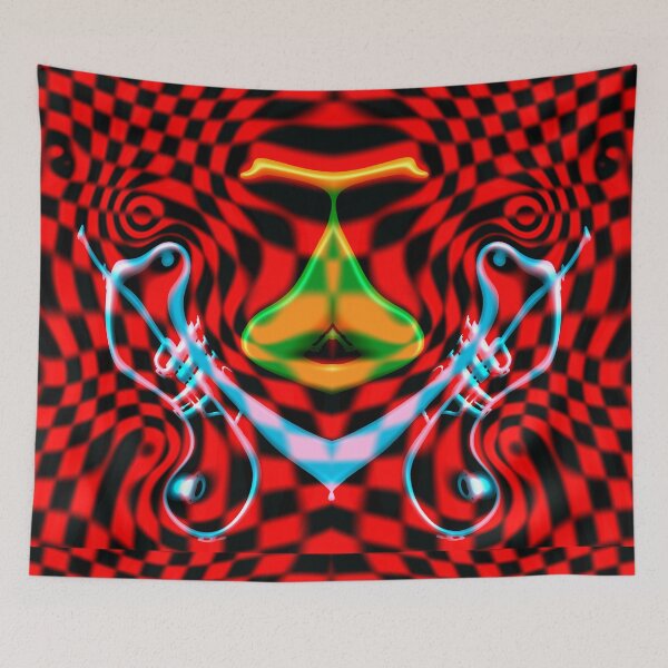 Item preview, VICTOR VASARELY VARIABLE GEOMETRY CHECKERBOARD ART MUSIC TRUMPET ANIMAL ABSTRACT PAINTING ##1 designed and sold by Ralek.