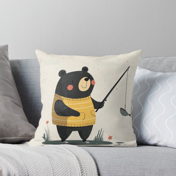 Item preview, Bear fishing designed and sold by ComfyHomeAFS.