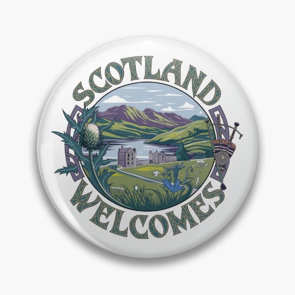 Item preview, Scotland Welcomes Flag Map Edinburgh, Glasgow,  designed and sold by AnimalsDH305.