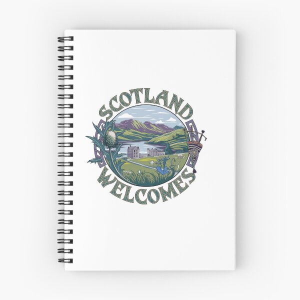 Item preview, Scotland Welcomes Flag Map Edinburgh, Glasgow,  designed and sold by AnimalsDH305.