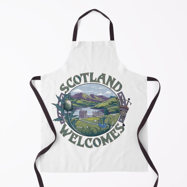 Item preview, Scotland Welcomes Flag Map Edinburgh, Glasgow,  designed and sold by AnimalsDH305.