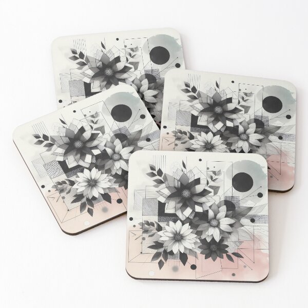 Item preview, Modern Floral Black and White Abstract Flower designed and sold by GraphicsClub.