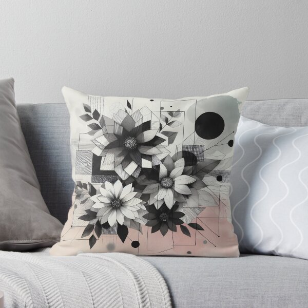 Item preview, Modern Floral Black and White Abstract Flower designed and sold by GraphicsClub.