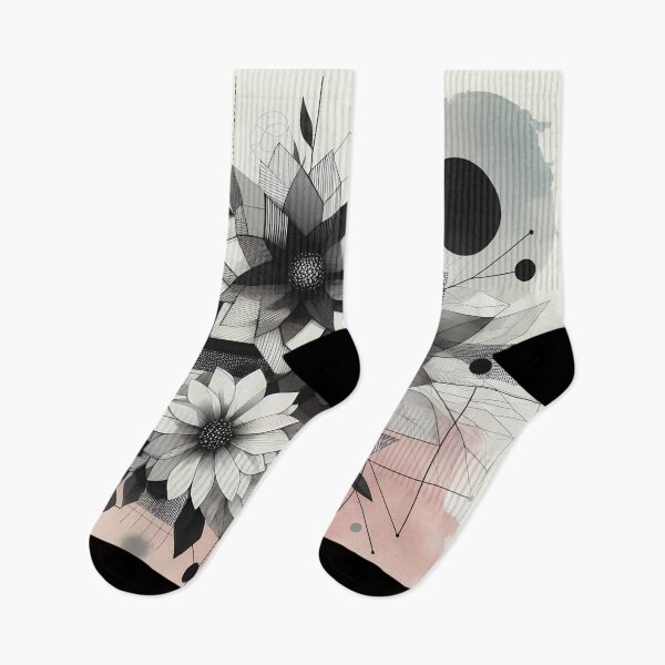Item preview, Modern Floral Black and White Abstract Flower designed and sold by GraphicsClub.