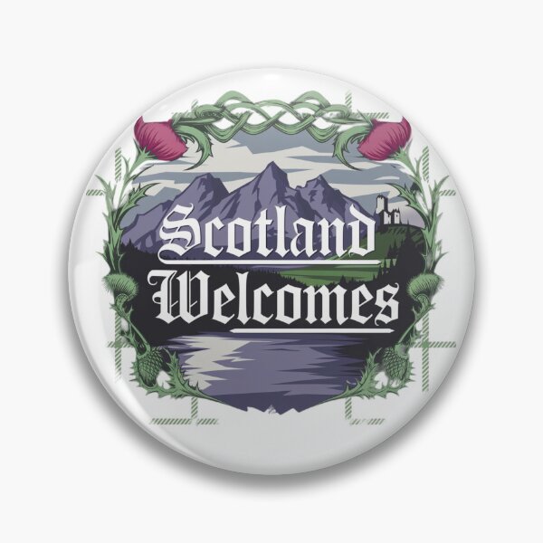 Item preview, Scotland Welcomes Flag Map Edinburgh, Glasgow,  designed and sold by AnimalsDH305.